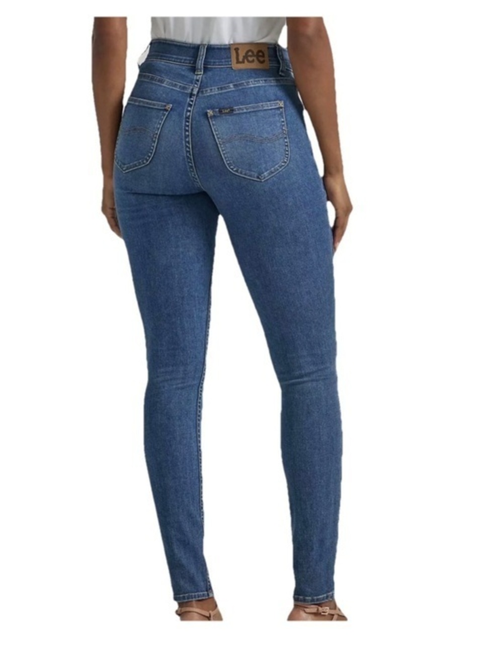 NWT Lee Ultra Lux Comfort Flex Motion Skinny Jeans New Waistband Size 6P / Short